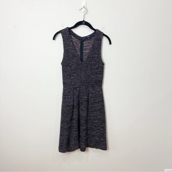 Madewell Terrace Twill Dress Burgandy Knit Sleeveless V neck - Picture 3 of 7